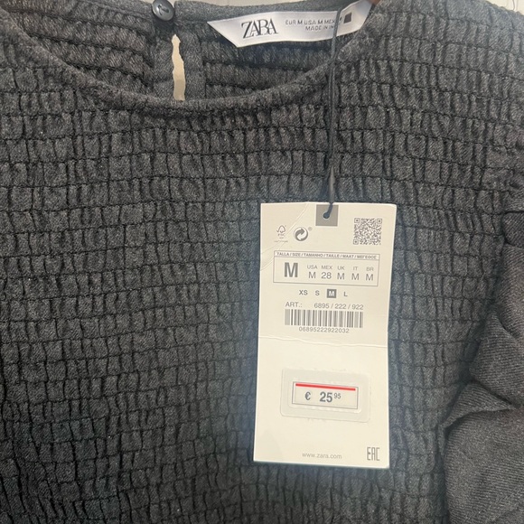 Zara Ruffle Shirred Crop Top - Picture 2 of 4